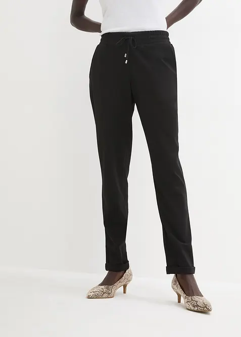 Pantaloni con elastico in vita in misto viscosa, bonprix