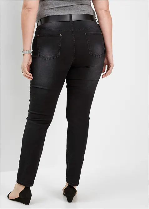 Jeans skinny elasticizzati, vita media, bonprix