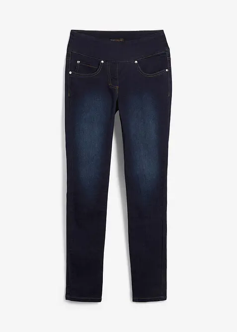 Jeans ultra elasticizzati con bordo vita comodo straight, vita media, bonprix