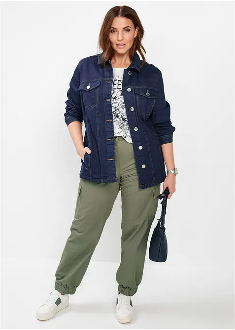 Pantaloni cargo elasticizzati con cotone, bonprix