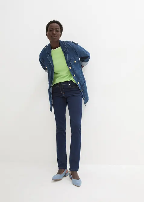 Jeans super stretch slim fit, vita media, bonprix