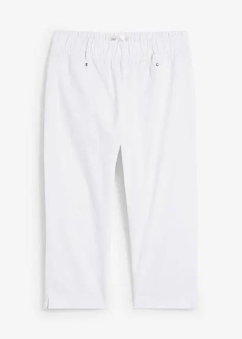 Pantaloni capri elasticizzati con elastico in vita, bonprix