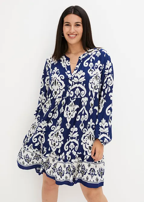 Abito tunica fantasia in viscosa fluida, bonprix