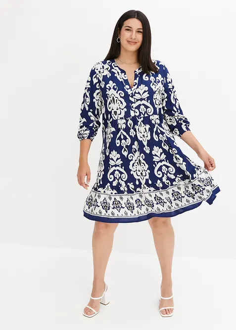 Abito tunica fantasia in viscosa fluida, bonprix