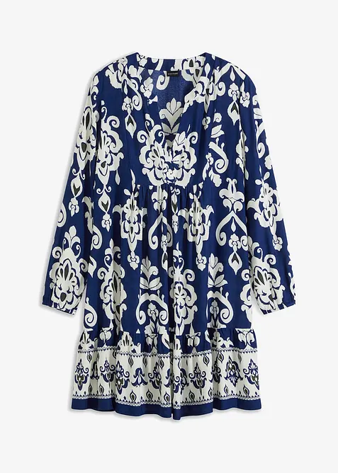 Abito tunica fantasia in viscosa fluida, bonprix