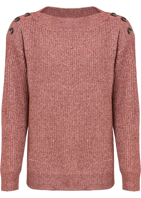 Maglione oversize con bottoni, bonprix