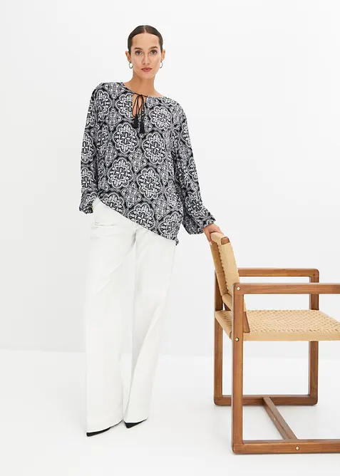 Blusa in viscosa strutturata, bonprix