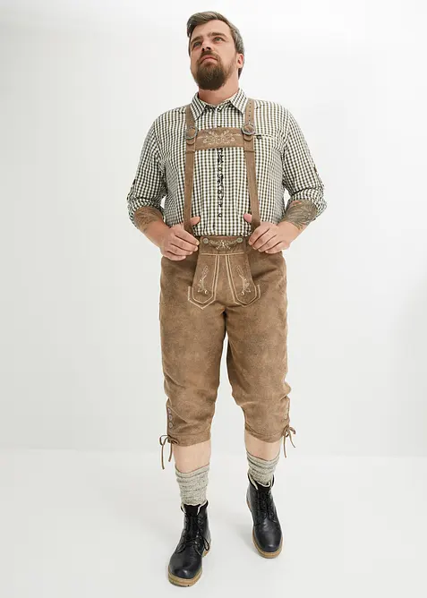 Pantaloni bavaresi al ginocchio in similpelle, bonprix