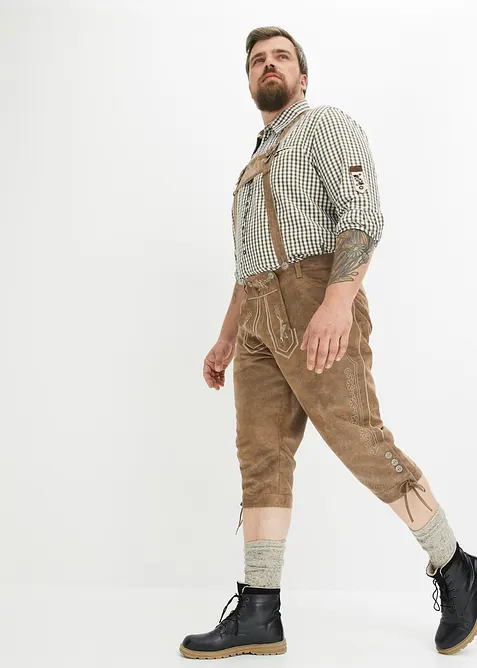 Pantaloni bavaresi al ginocchio in similpelle, bonprix