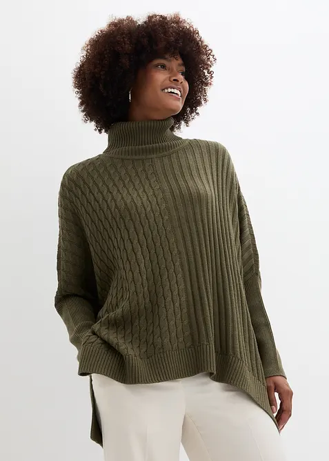 Maglione oversize stile poncho, bonprix