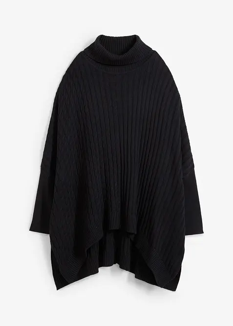 Maglione oversize stile poncho, bonprix