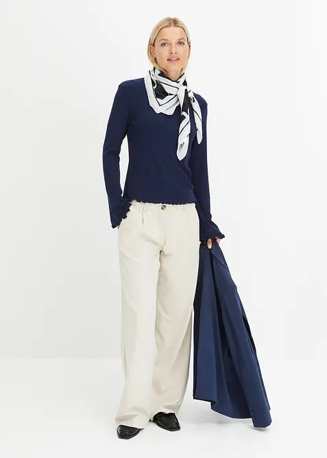 Maglia a maniche lunghe a coste, bonprix