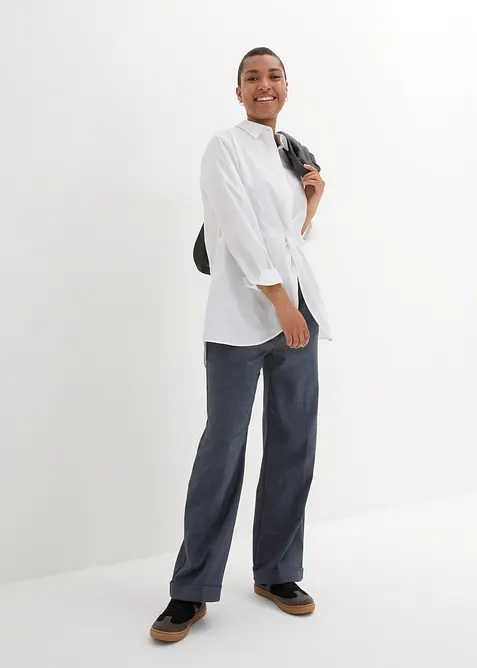 Camicetta asimmetrica in puro cotone, bonprix