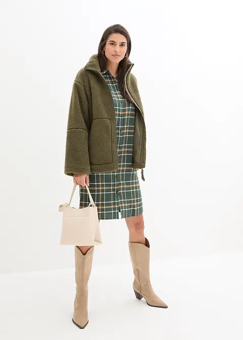 Giacca in pile teddy imbottita, bonprix