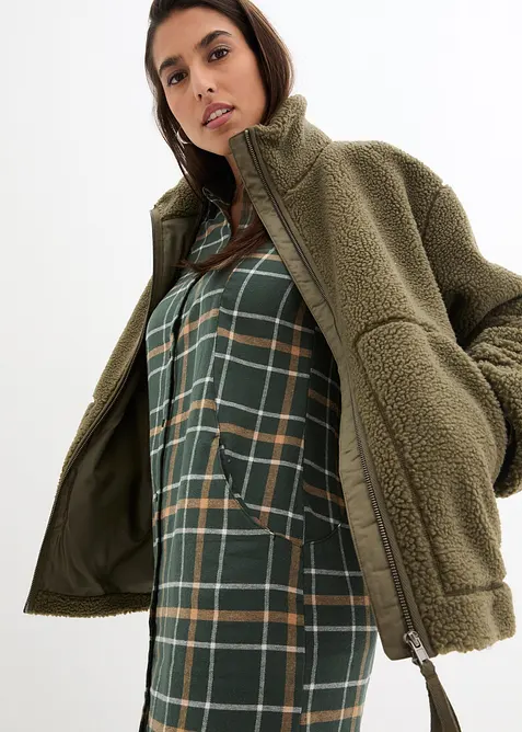 Giacca in pile teddy imbottita, bonprix