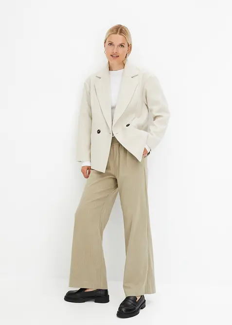 Pantaloni a palazzo in simil lana, bonprix