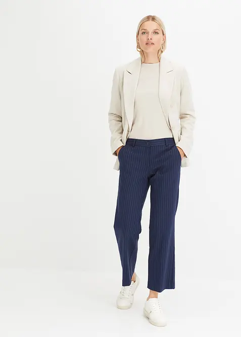 Maglia a maniche lunghe in puro cotone a coste, bonprix