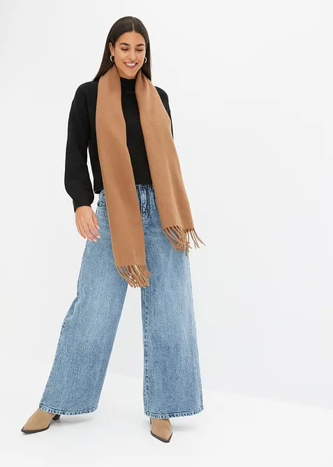 Jeans wide leg, vita alta, bonprix