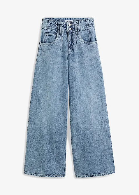 Jeans wide leg, vita alta, bonprix