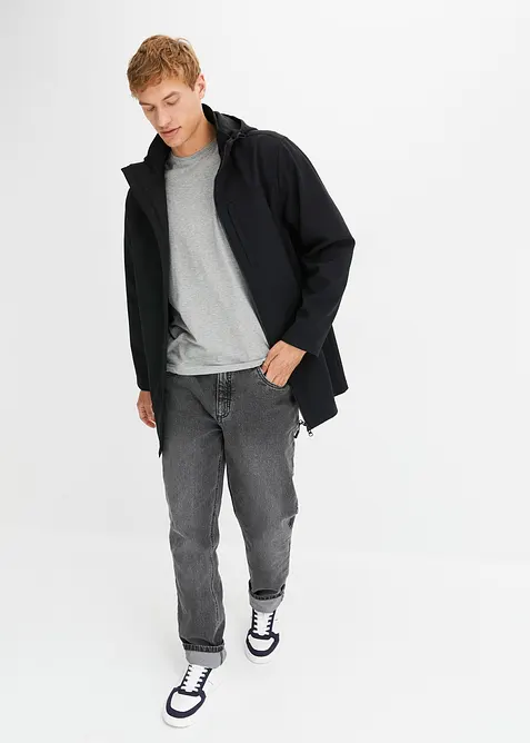 Parka in softshell con cappuccio staccabile, bonprix