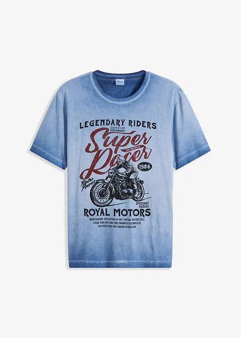 T-shirt in cotone biologico con effetto lavato, bonprix