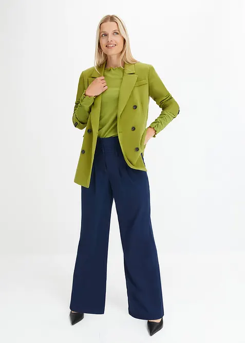 Pantaloni svasati, a vita alta, bonprix