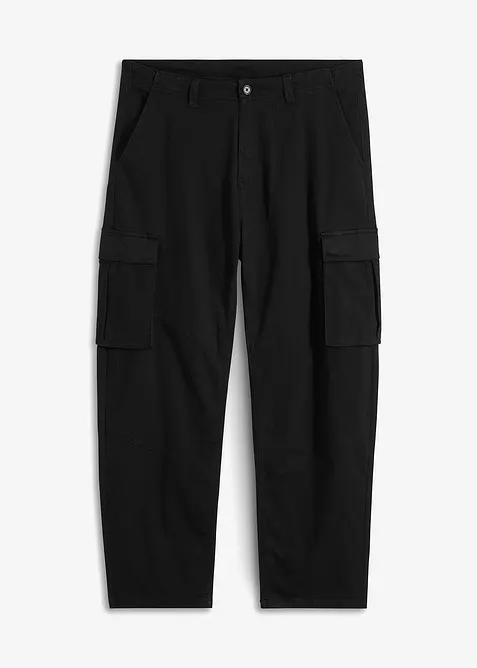 Pantaloni cargo dritti in cotone stretch, vestibilità comoda, bonprix