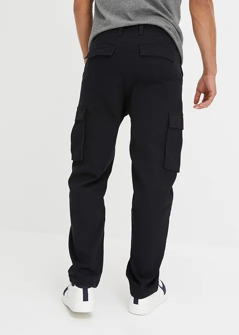 Pantaloni cargo dritti in cotone stretch, vestibilità comoda, bonprix