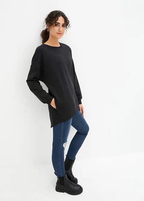 Felpa oversize in puro cotone, bonprix