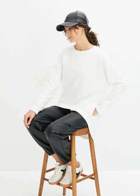 Felpa oversize in puro cotone, bonprix