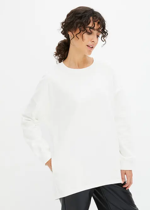 Felpa oversize in puro cotone, bonprix