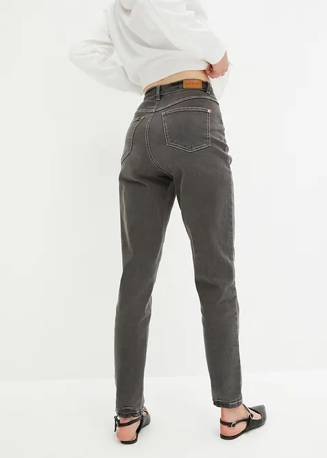 Mom jeans elasticizzati, vita alta, bonprix