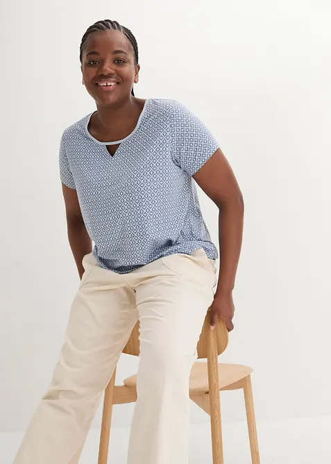 Maglia con elastico a maniche corte, bonprix