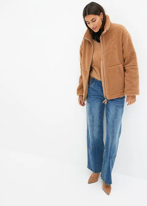 Giacca in pile teddy imbottita, bonprix