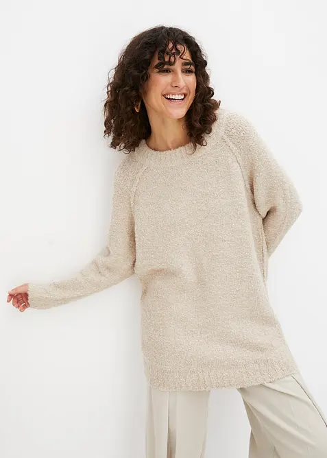 Maglione in filato teddy grosso, bonprix