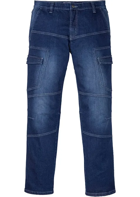 Jeans cargo elasticizzati regular fit, straight, bonprix
