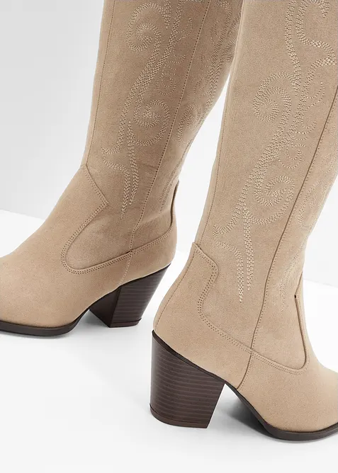 Stivali texani con ricami, bonprix