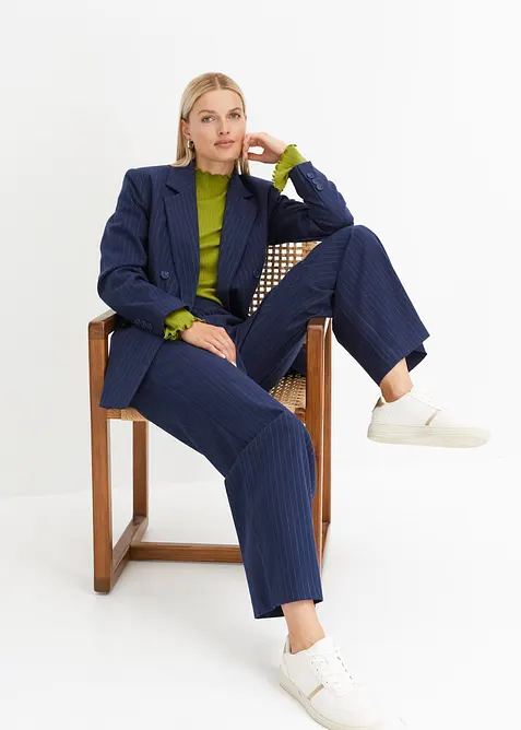 Blazer doppiopetto in misto viscosa, bonprix