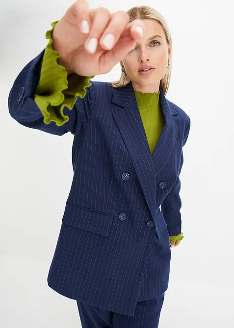 Blazer doppiopetto in misto viscosa, bonprix