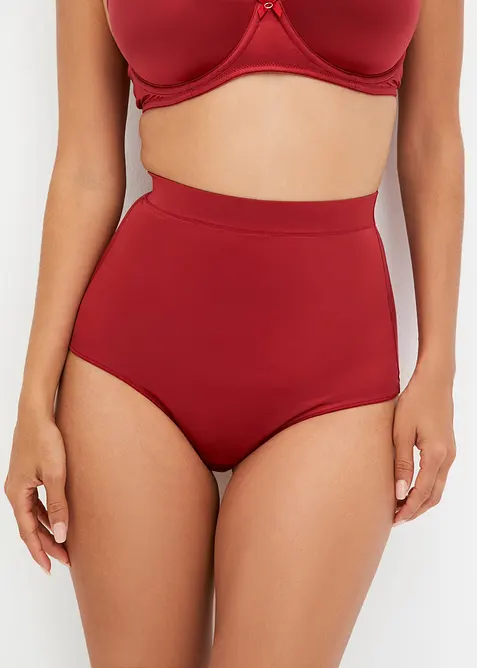 Perizoma a vita alta leggermente modellante con effetto lucido (pacco da 2), bonprix