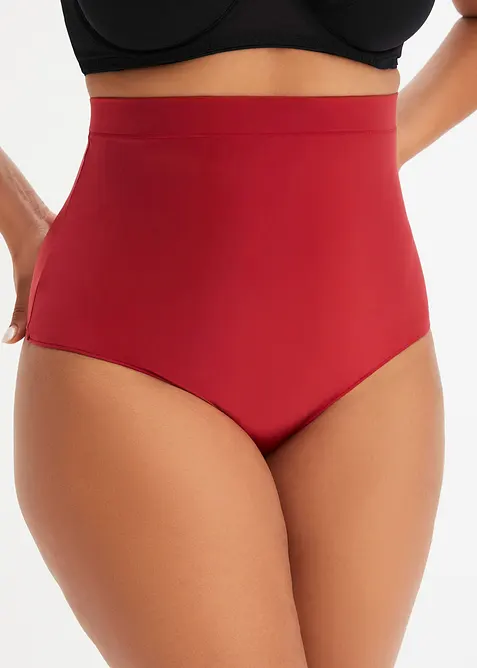 Perizoma a vita alta leggermente modellante con effetto lucido (pacco da 2), bonprix