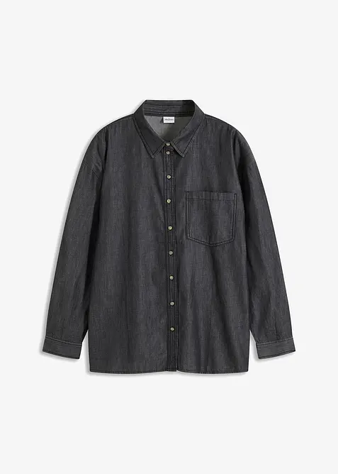 Camicia in jeans oversize in cotone biologico, bonprix