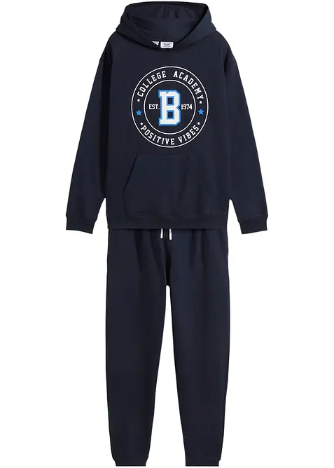 Felpa e pantaloni in cotone morbido (set 2 pezzi), bonprix