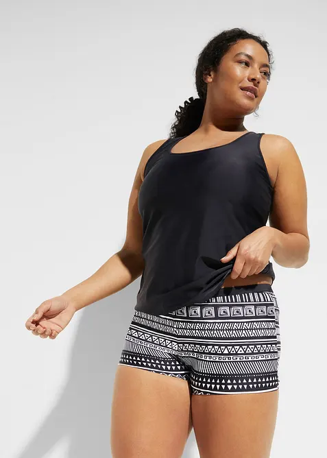 Tankini con reggiseno a bustier (set 3 pezzi), bonprix