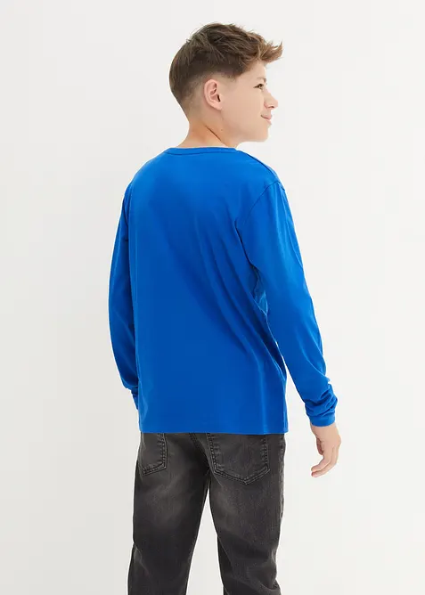 Maglia a maniche lunghe con cotone biologico (pacco da 3), bonprix