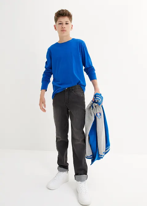 Maglia a maniche lunghe con cotone biologico (pacco da 3), bonprix