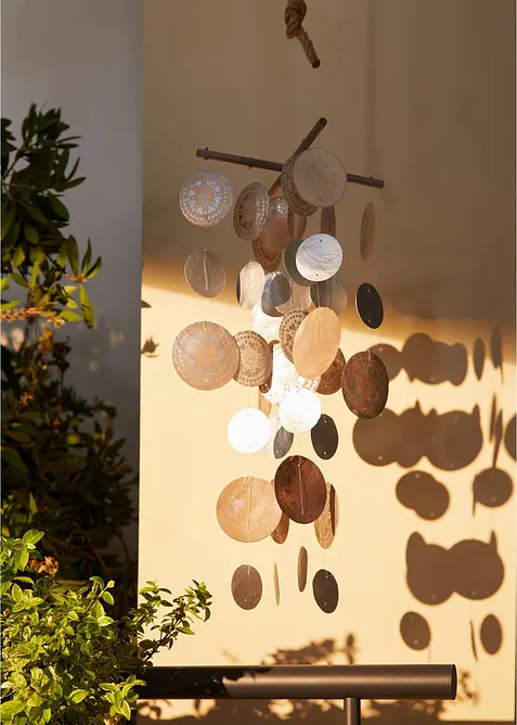 Sonaglio a vento Boltze in conchiglia capiz, Boltze Home Collections