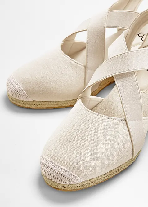 Sandali con zeppa e cinturini elasticizzati, bonprix