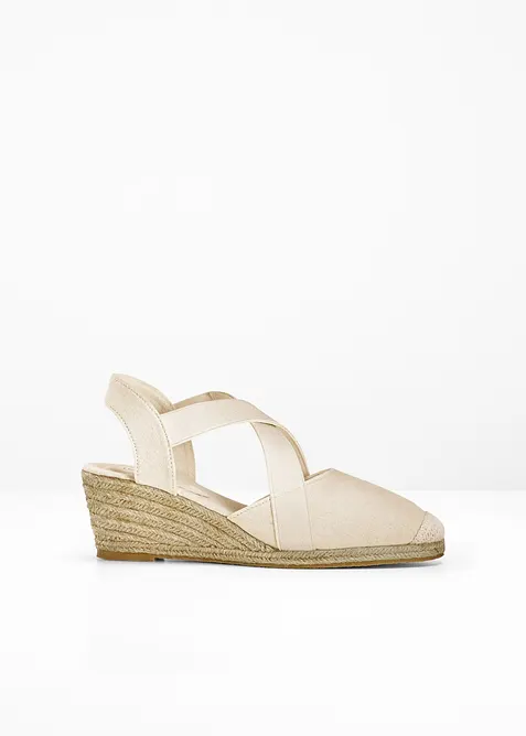 Sandali con zeppa e cinturini elasticizzati, bonprix