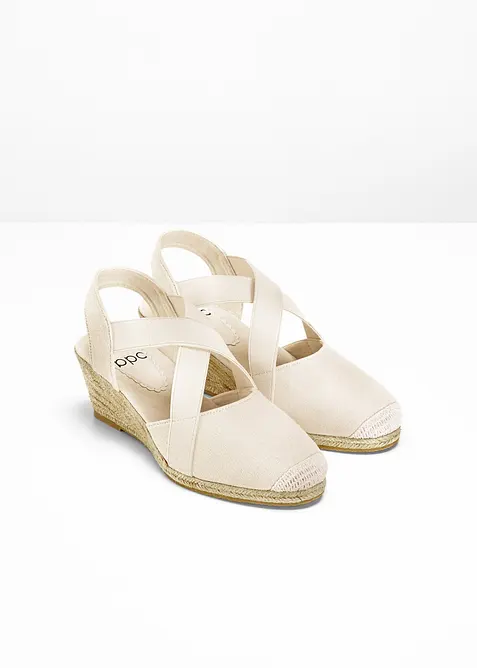 Sandali con zeppa e cinturini elasticizzati, bonprix
